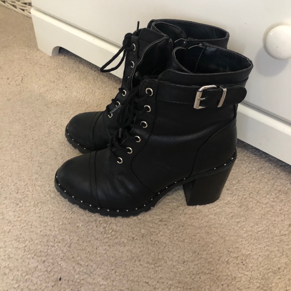 Lace up booties